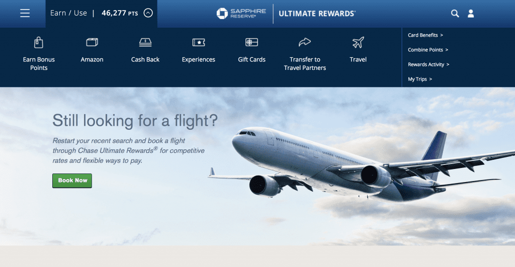 Chase Ultimate Rewards Homepage