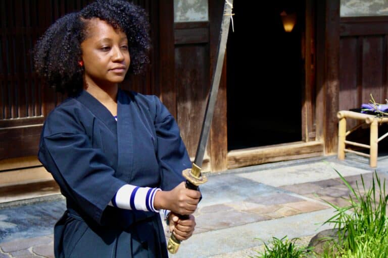 Black woman with katana