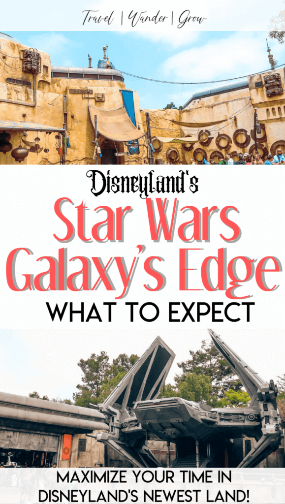 Get the best tips on how to experience Disneyland's Star Wars Galaxy's Edge land. This is the newest and most exciting area of the park, with plenty to offer for everyone! See how Disney has brought the world of Star Wars to life, learn how to make the most of your time here, and get tips on how to get your reservation. Experience blue milk, see storm troopers, and more! #starwarsgalaxysedge