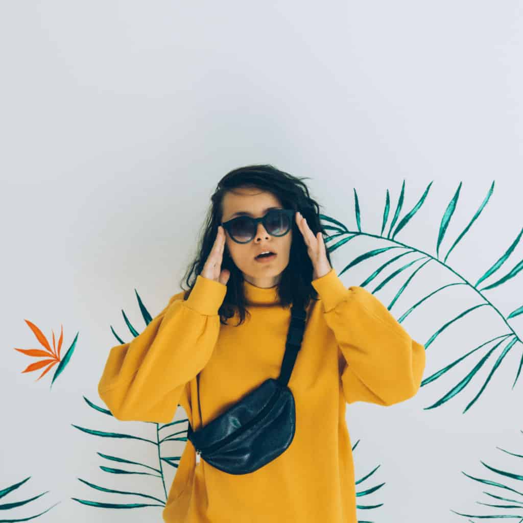 woman in crossbody bag