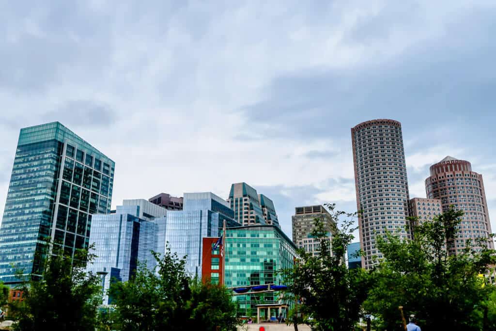 Boston city skyline 