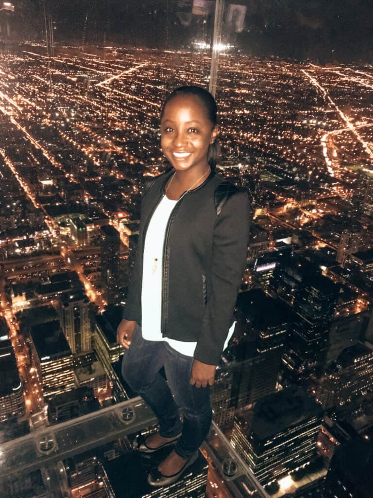 Woman at Willis Tower