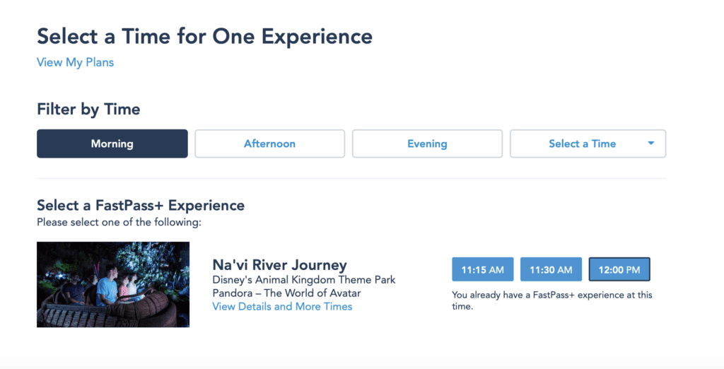 FastPass Plus Selections