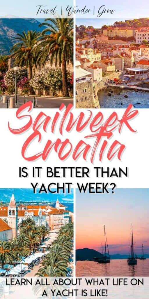 Are you looking for a creative way to explore Croatia? Well Adventure Sailweek Croatia is a great alternative to the Yacht Week. Learn what outfits to pack. Get information on cities such as Split, Dubrovnik, and islands like Hvar. Learn about the best things to do in each of these cities too! #croatiatravel #sailweekcroatia