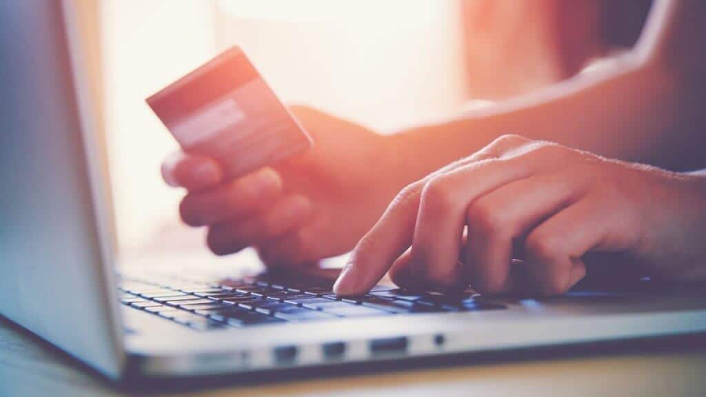 Paying for something with a credit card