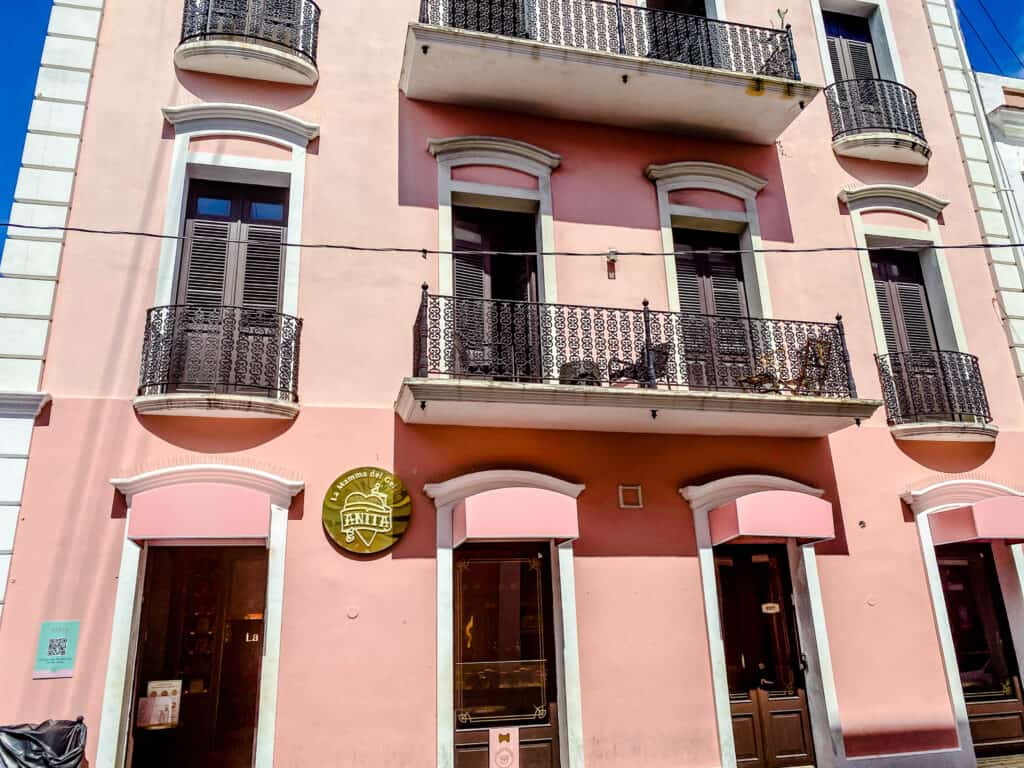 Exterior of Building of Anita's Gelato in Old San Juan