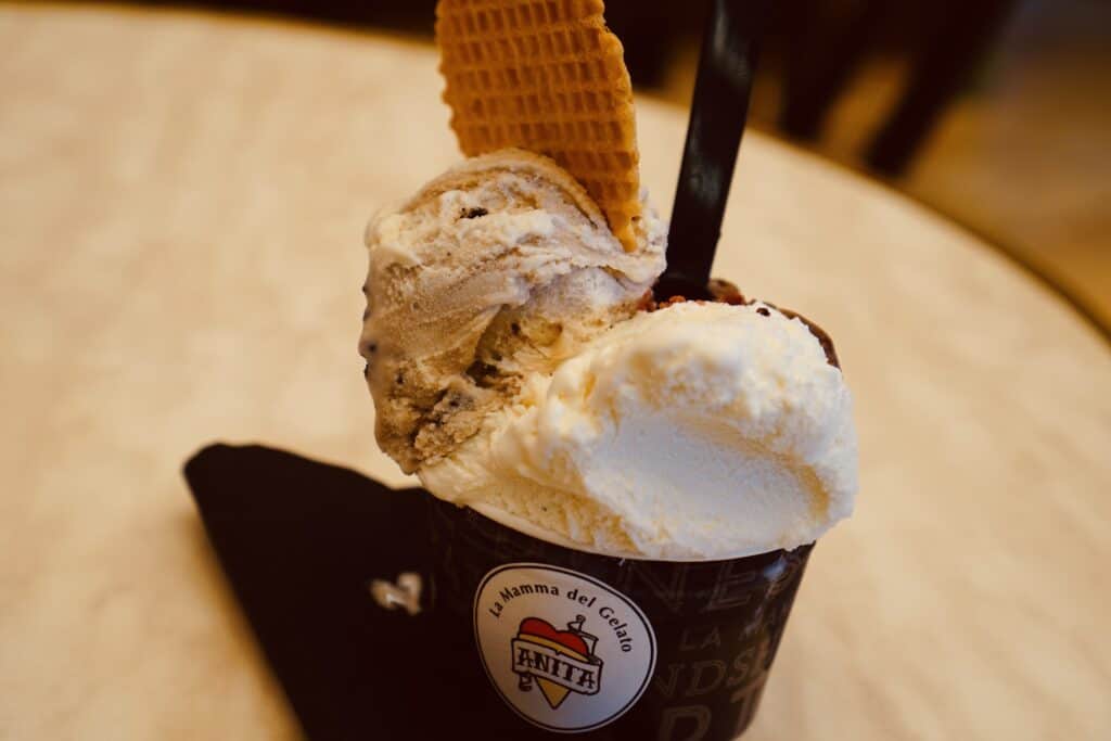 Ice cream order from Anita's in Old San Juan