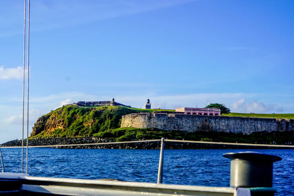 Image of El Morro from the Atlantic Ocean. 