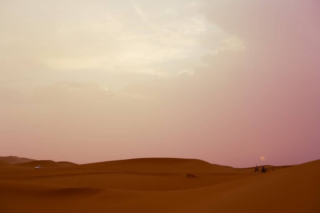Sunset in Morocco Desert