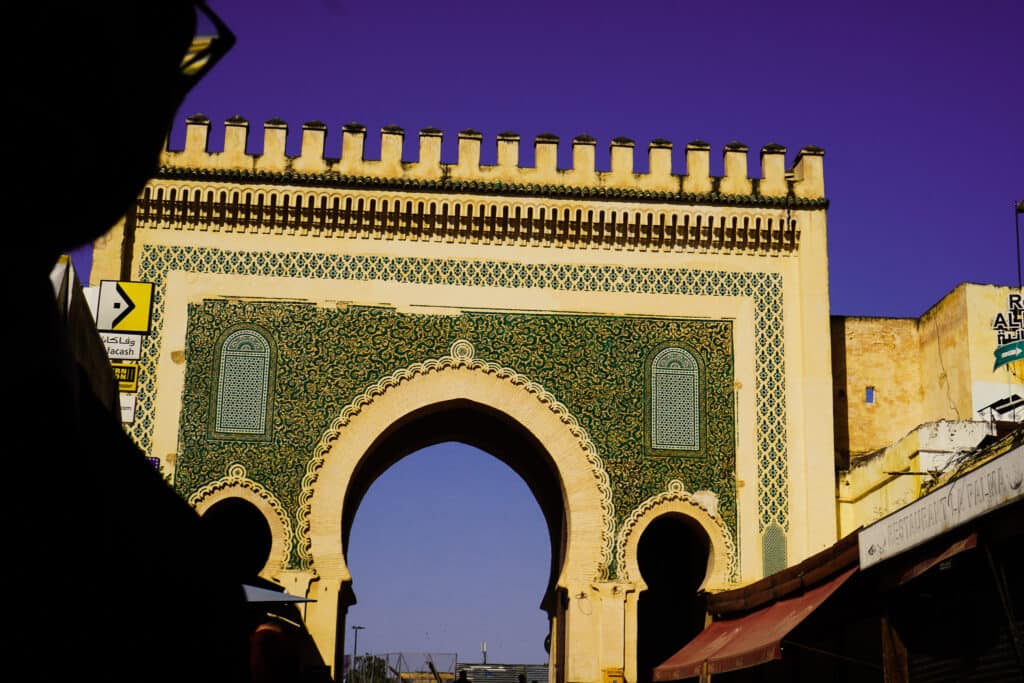 Blue Gate in Fes, Morocco