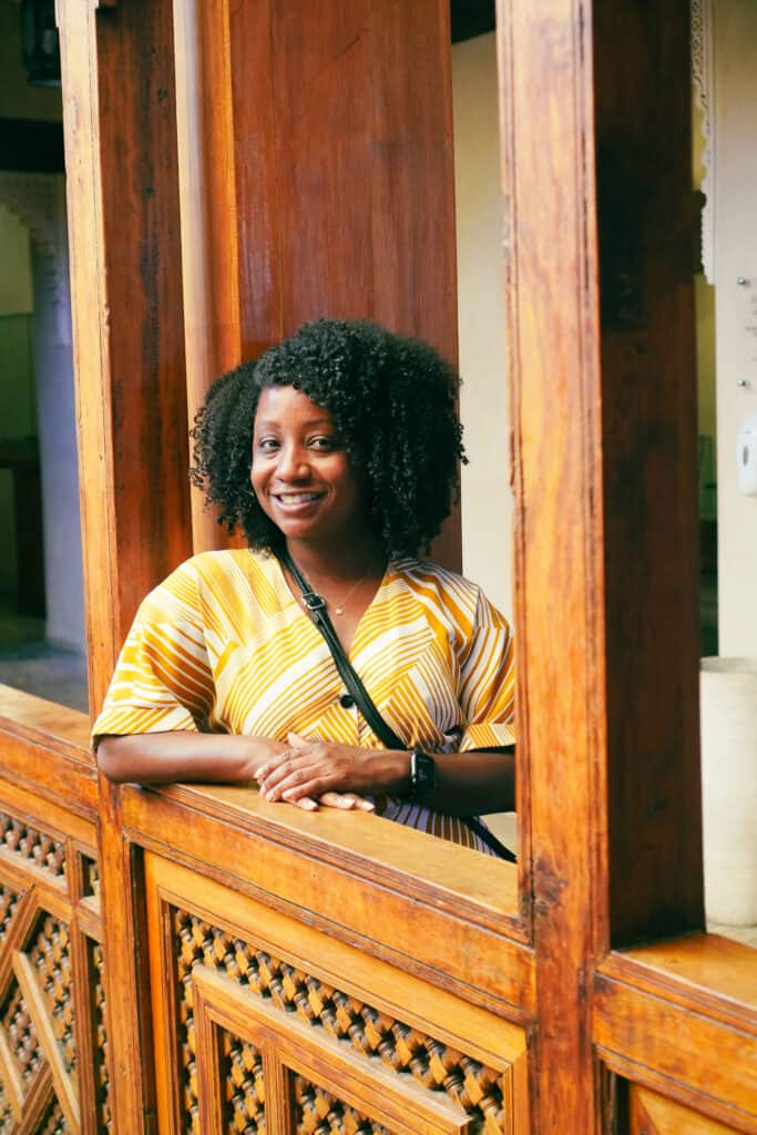 Woman inside funduq al-najjrin