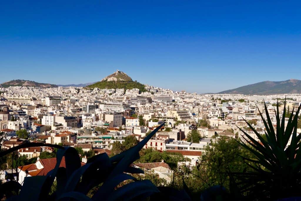 Views of Athens and Mount Lycabettus