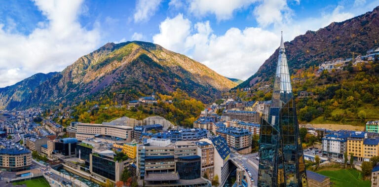 Aerial view of Andorra in Summer