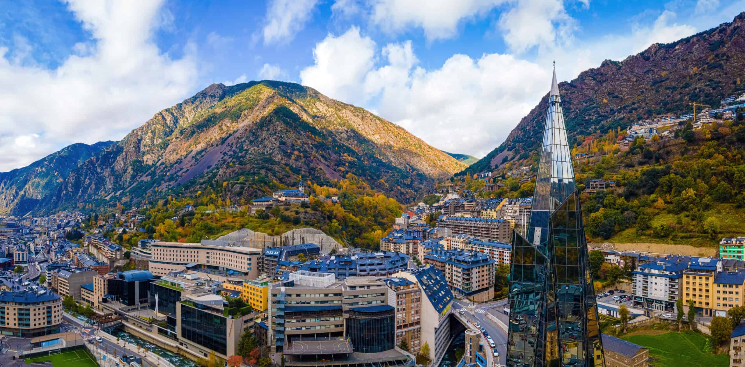 Aerial view of Andorra in Summer