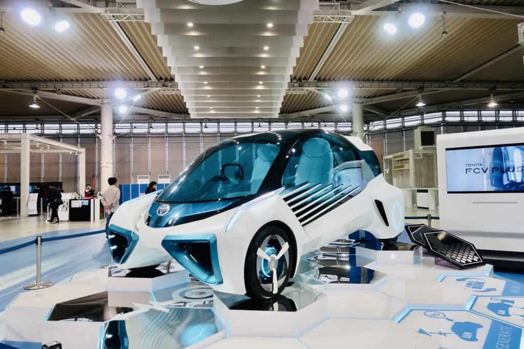 Futuristic Car inside the Museum of Emerging Science and Innovation