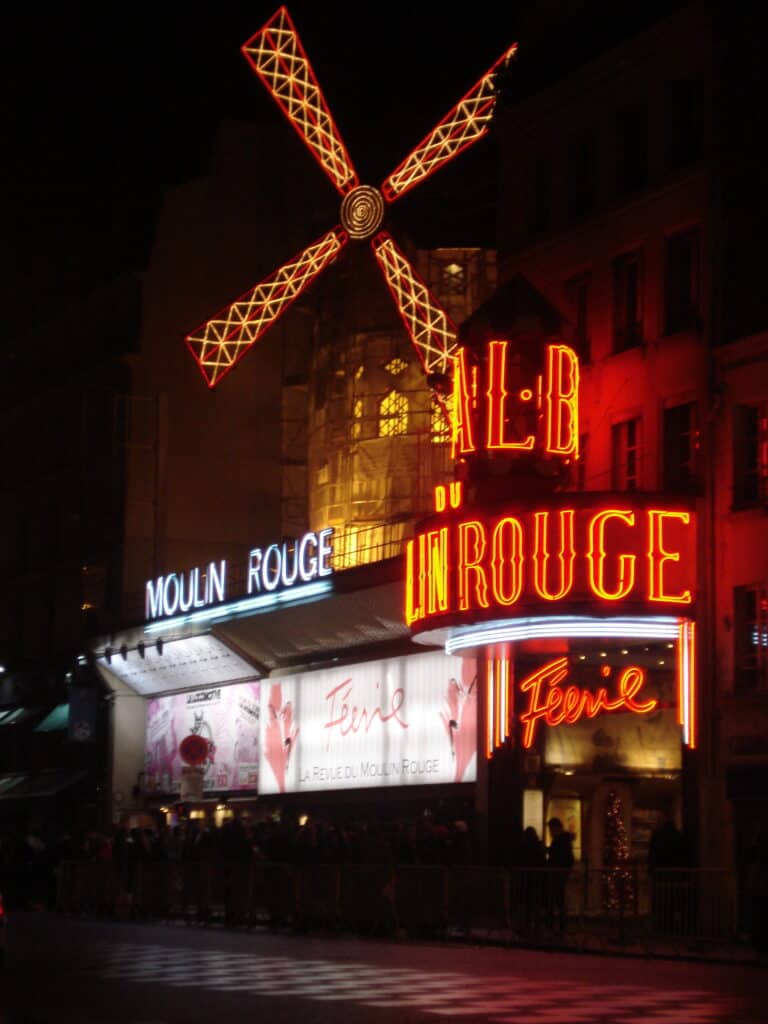 Outside the Moulin Rouge