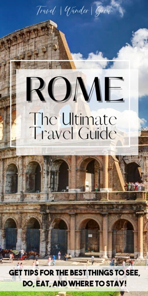 Heading to Rome soon? This four-day Rome itinerary provides travel tips on the best things to do in the city. Learn a little of the history of Rome by experiencing sites such as the Spanish Steps, the Coliseum, the Pantheon, and more. Learn about the best restaurants in the city so that you can eat your fill of pasta and tiramisu. Learn why the eternal city is one of the best in the world. #rometravelguide #romeitinerary 