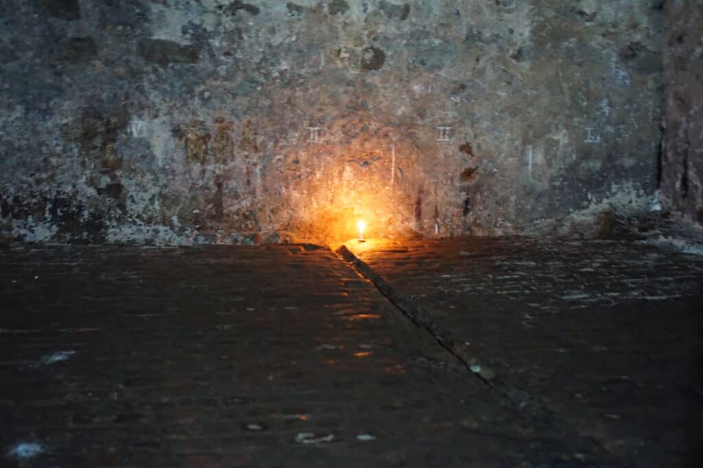 Cape Coast Castle dungeon fllor