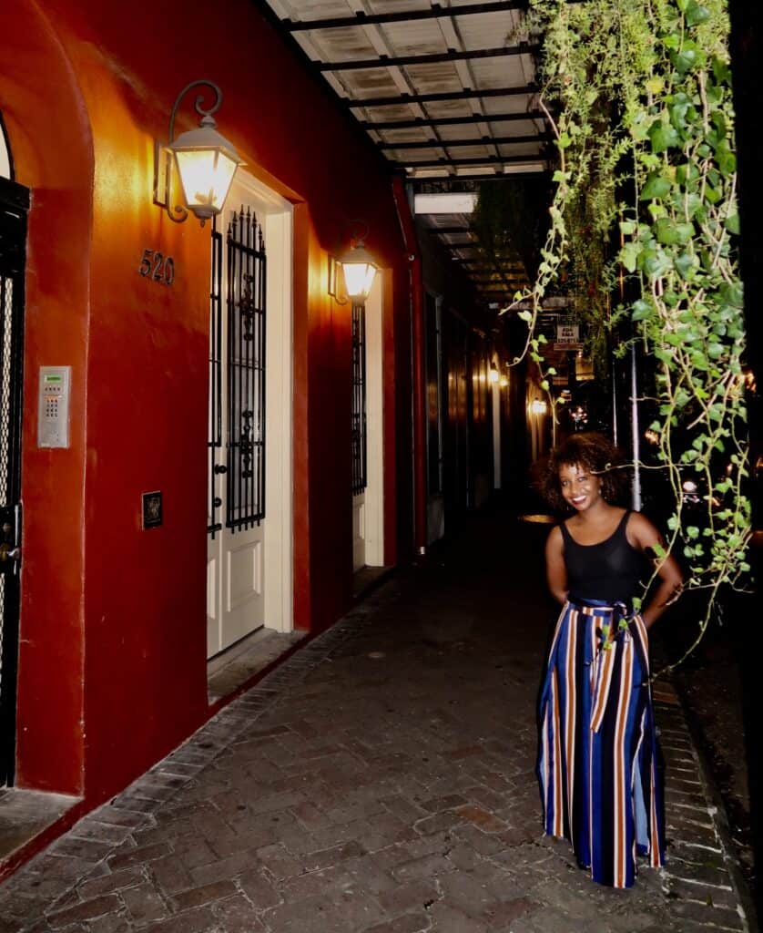 Black Woman in New Orleans at Night