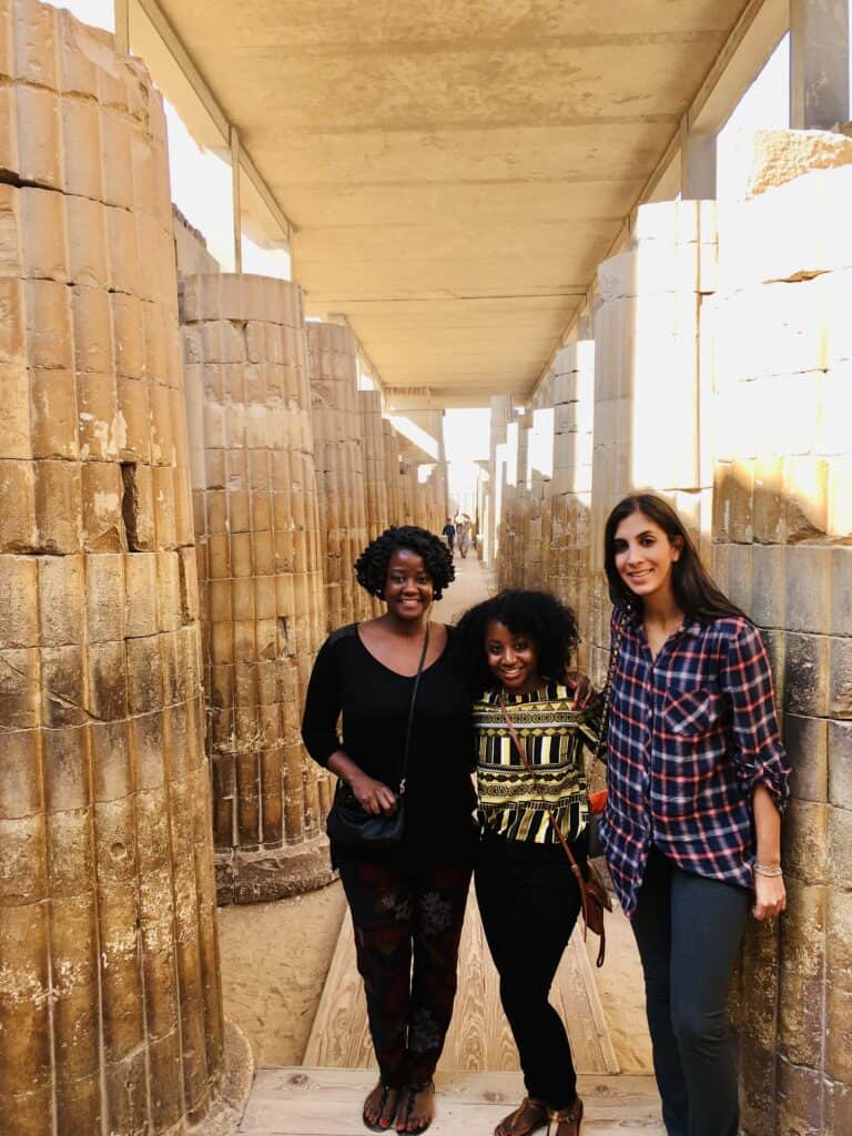 With friends at the Saqaara Necropolis